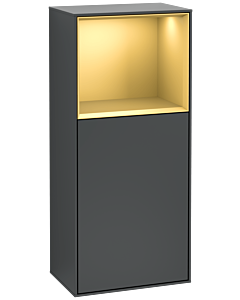 Villeroy und Boch Finion Seitenschrank G510HFHG 41,8x93,6cm, rechts, Emotion, Regal oben Gold Matt, Midnight Blue Matt Lacquer