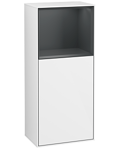 Villeroy und Boch Finion Seitenschrank G510HGGF 41,8x93,6cm, rechts, Emotion, Regal oben Midnight Blue Matt, Glossy white lacquer
