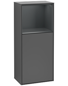 Villeroy und Boch Armoire latérale Finion G510HGGK 41.8x93.6cm, droite, émotion, étagère au-dessus de minuit Blue mat, anthracite mat