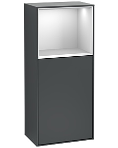 Villeroy und Boch Finion side cabinet G510MTHG 41.8x93.6cm, right, Emotion, shelf above White Matt , Midnight Blue Matt Lacquer