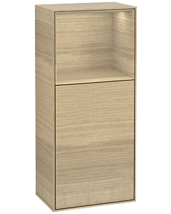 Villeroy und Boch Finion side cabinet G510PCPC 41.8x93.6cm, right, Emotion, shelf above Oak Veneer , Oak Veneer