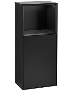 Villeroy und Boch Finion Seitenschrank G510PDPD 41,8x93,6cm, rechts, Emotion, Regal oben Black matt, Black matt lacquer