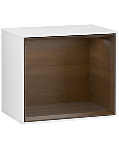 Villeroy und Boch Finion module G580GNGF 41.8x35.6x27cm, Emotion, shelf Walnut Veneer , Glossy white lacquer