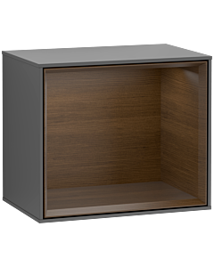 Villeroy und Boch Finion Regalmodul G580GNGK 41,8x35,6x27cm, Emotion, Regal Walnut Veneer, Anthracite matt