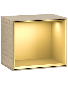 Villeroy und Boch Finion Regalmodul G580HFPC 41,8x35,6x27cm, Emotion, Regal Gold Matt, Oak Veneer