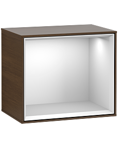 Villeroy und Boch Finion Regalmodul G580MTGN 41,8x35,6x27cm, Emotion, Regal White Matt, Walnut veneer