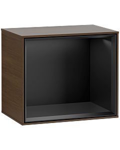 Villeroy und Boch Finion module G580PDGN 41.8x35.6x27cm, Emotion, shelf Black Matt, Walnut veneer