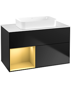 Villeroy und Boch Finion Villeroy und Boch Finion G651HFPD 100x60.3x50.1cm, shelf left gold matt, black matt lacquer