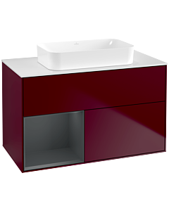 Villeroy und Boch Finion Villeroy und Boch Finion G651HGHB 100x60.3x50.1cm, shelf left Midnight Blue Matt Lacquer , Peony Matt