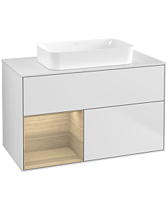 Villeroy und Boch Finion Villeroy und Boch Finion G651PCMT 100x60.3x50.1cm, shelf left Oak Veneer , white matt lacquer