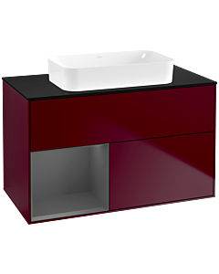 Villeroy und Boch Finion Villeroy und Boch Finion G652GKHB 100x60.3x50.1cm, shelf left anthracite matt, Peony Matt