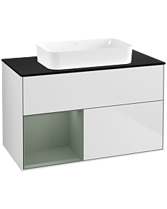 Villeroy und Boch Finion Villeroy und Boch Finion G652GMMT 100x60.3x50.1cm, shelf left Olive Matt Lacquer , white matt lacquer