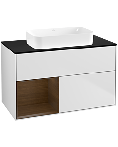 Villeroy und Boch Finion Villeroy und Boch Finion G652GNMT 100x60.3x50.1cm, shelf left walnut veneer, white matt lacquer