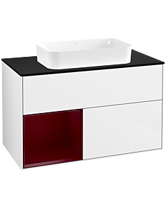 Villeroy und Boch Finion Villeroy und Boch Finion G652HBGF 100x60.3x50.1cm, shelf left Peony , Glossy white lacquer