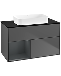 Villeroy und Boch Finion Villeroy und Boch Finion G652HGGK 100x60.3x50.1cm, shelf left Midnight Blue Matt Lacquer , anthracite matt