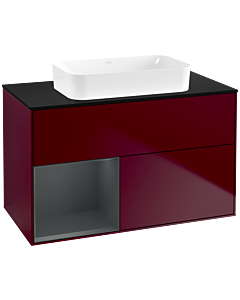 Villeroy und Boch Finion Villeroy und Boch Finion G652HGHB 100x60.3x50.1cm, shelf left Midnight Blue Matt Lacquer , Peony Matt