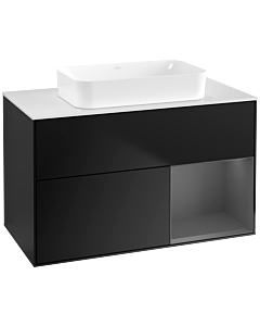 Villeroy und Boch Finion Villeroy und Boch Finion G661GKPD 100x60.3x50.1cm, shelf on the right anthracite matt, black matt lacquer