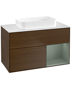 Villeroy und Boch Finion Villeroy und Boch Finion G661GMGN 100x60.3x50.1cm, shelf on the right Olive Matt Lacquer , Olive Matt Lacquer veneer