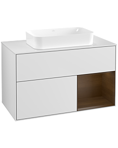 Villeroy und Boch Finion Villeroy und Boch Finion G661GNMT 100x60.3x50.1cm, shelf on the right walnut veneer, white matt lacquer