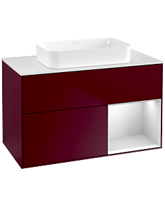 Villeroy und Boch Finion Villeroy und Boch Finion G661MTHB 100x60.3x50.1cm, shelf on the right white matt lacquer, Peony Matt