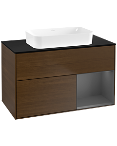 Villeroy und Boch Finion Villeroy und Boch Finion G662GKGN 100x60.3x50.1cm, shelf on the right anthracite matt, walnut veneer