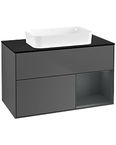 Villeroy und Boch Finion Villeroy und Boch Finion G662HGGK 100x60.3x50.1cm, shelf on the right Midnight Blue Matt Lacquer , anthracite matt