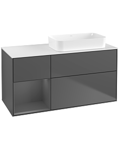 Villeroy und Boch Finion Villeroy und Boch G681GKGK 120x60.3x50.1cm, tablette à gauche Anthracite mat, Anthracite mat