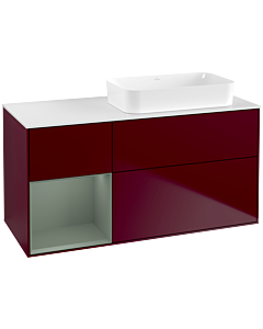 Villeroy und Boch Finion Villeroy und Boch Finion G681GMHB 120x60.3x50.1cm, shelf left Olive Matt Lacquer , Peony Matt