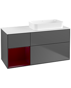 Villeroy und Boch Finion Villeroy und Boch Finion G681HBGK 120x60.3x50.1cm, shelf left Peony , anthracite matt