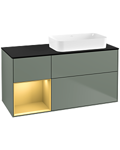 Villeroy und Boch Finion Villeroy und Boch G682HFGM 120x60.3x50.1cm, étagère gauche or mat, Olive Matt Lacquer