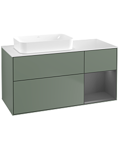Villeroy und Boch Finion Villeroy und Boch Finion G691GKGM 120x60.3x50.1cm, shelf on the right anthracite matt, Olive Matt Lacquer