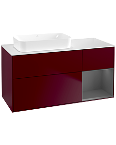 Villeroy und Boch Finion Villeroy und Boch G691GKHB 120x60,3x50,1cm, étagère droite anthracite mat, Peony Matt