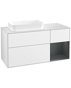 Villeroy und Boch Finion Villeroy und Boch Finion G691HGGF 120x60.3x50.1cm, shelf on the right Midnight Blue Matt Lacquer , glossy white lacquer