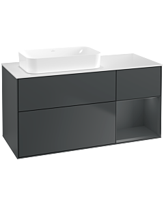 Villeroy und Boch Finion Waschtischunterschrank G691HGHG 120x60,3x50,1cm, Regal rechts Midnight Blue Matt Lacquer, Midnight Blue Matt Lacquer