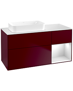 Villeroy und Boch Finion Villeroy und Boch G691MTHB 120x60.3x50.1cm, étagère à droite laqué blanc mat, Peony Matt