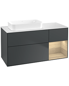Villeroy und Boch Finion Villeroy und Boch G691PCHG 120x60.3x50.1cm, étagère à droite Oak Veneer , Midnight Blue Matt Lacquer