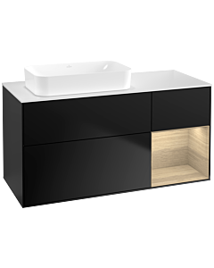 Villeroy und Boch Finion Villeroy und Boch Finion G691PCPD 120x60.3x50.1cm, shelf right Oak Veneer , black matt lacquer