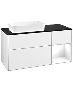 Villeroy und Boch Finion Villeroy und Boch G692GFGF 120x60.3x50.1cm, étagère à droite Laque blanc brillant, Laque blanc brillant