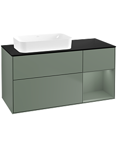 Villeroy und Boch Finion Villeroy und Boch G692GMGM 120x60.3x50.1cm, étagère à droite Olive Matt Lacquer , Olive Matt Lacquer