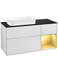 Villeroy und Boch Finion Villeroy und Boch Finion G692HFMT 120x60.3x50.1cm, shelf on the right gold matt, white matt lacquer