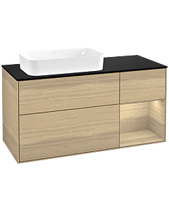 Villeroy und Boch Finion Waschtischunterschrank G692PCPC 120x60,3x50,1cm, Regal rechts Oak Veneer, Oak Veneer
