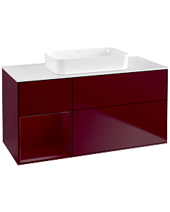 Villeroy und Boch Finion Waschtischunterschrank G701HBHB 120x60,3x50,1cm, Regal rechts Peony, Peony Matt
