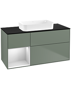 Villeroy und Boch Finion Villeroy und Boch Finion G702MTGM 120x60.3x50.1cm, shelf on the right white matt lacquer, Olive Matt Lacquer
