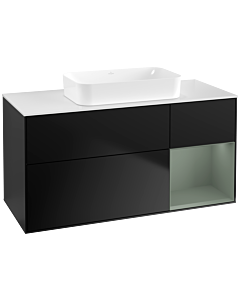 Villeroy und Boch Finion Villeroy und Boch Finion G711GMPD 120x60.3x50.1cm, shelf on the right Olive Matt Lacquer , black matt lacquer