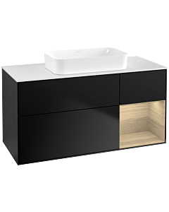 Villeroy und Boch Finion Villeroy und Boch Finion G711PCPD 120x60.3x50.1cm, shelf right Oak Veneer , black matt lacquer