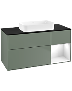 Villeroy und Boch Finion Villeroy und Boch Finion G712GFGM 120x60.3x50.1cm, shelf right Glossy white lacquer, Olive Matt Lacquer