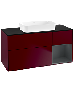 Villeroy und Boch Finion Villeroy und Boch Finion G712HGHB 120x60.3x50.1cm, shelf on the right Midnight Blue Matt Lacquer , Peony Matt