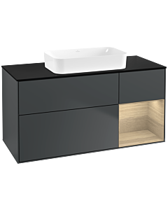 Villeroy und Boch Finion Villeroy und Boch G712PCHG 120x60.3x50.1cm, étagère à droite Oak Veneer , Midnight Blue Matt Lacquer