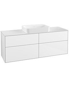Villeroy und Boch Finion Waschtischunterschrank G73100GF 160x60,3x50,1cm, Glass White Matt, Glossy white lacquer