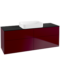 Villeroy und Boch Finion Villeroy und Boch Finion G73200HB 160x60.3x50.1cm, Glass Black Matt, Peony Matt